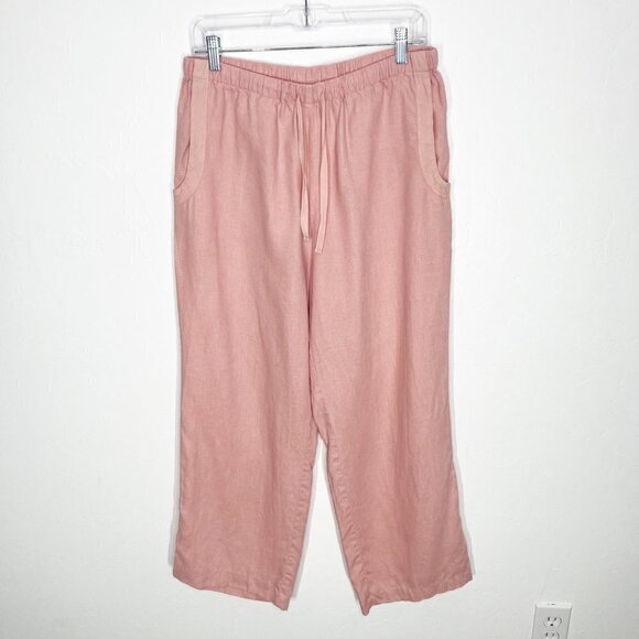 Orvis Pink 100% Linen Set Button Down Shirt and Pull On Pants Size Medium - Picture 6 of 10